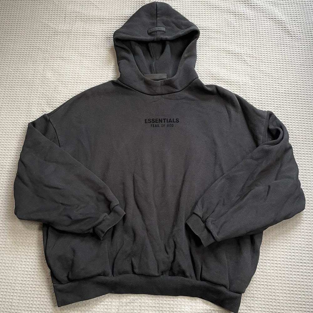 Fear Of God Essentials Hoodie Sweatshirt Medium Men's Oversized Black
